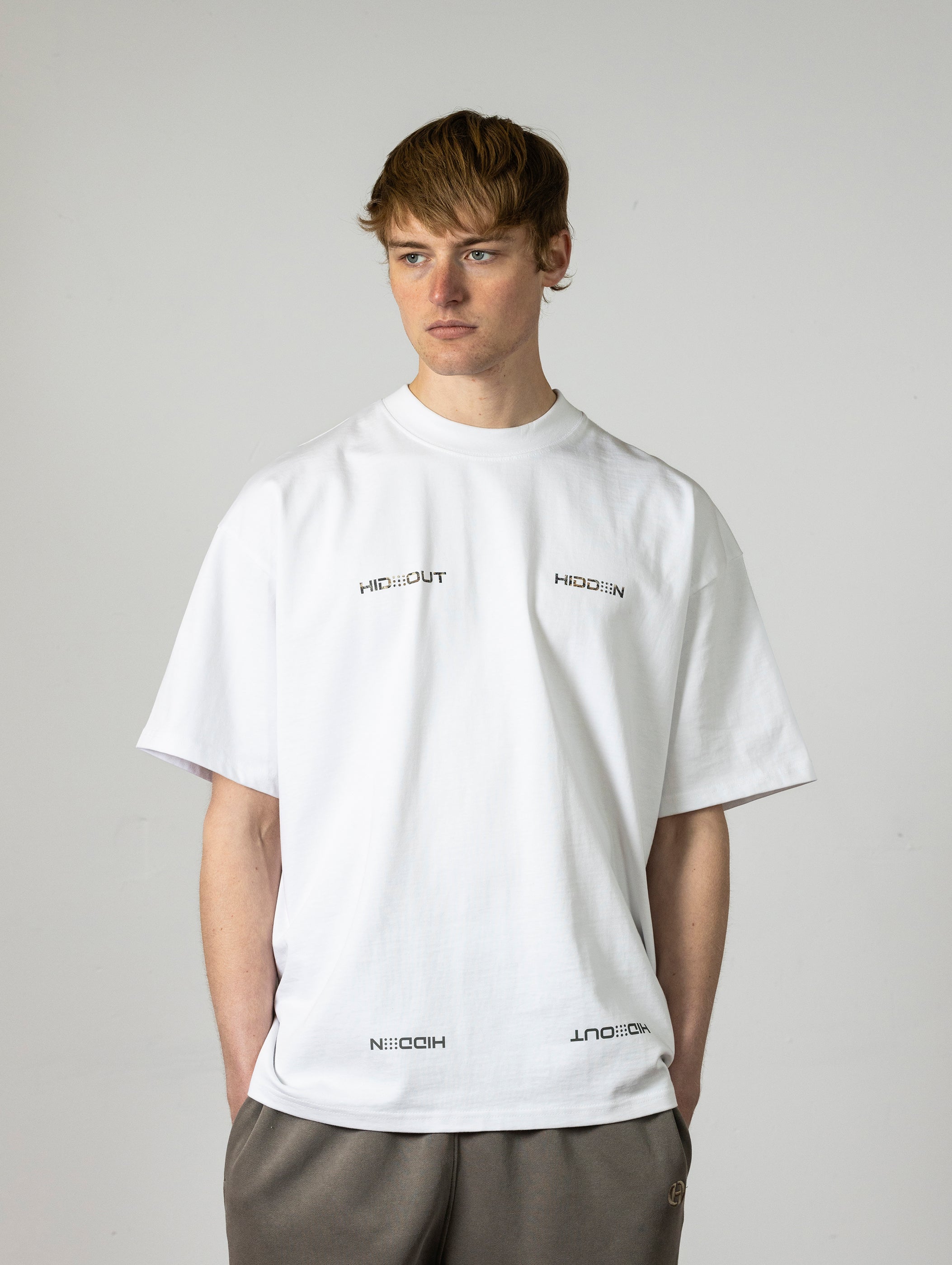 Woodlands Real tree camo T-shirt White-Oversized fit