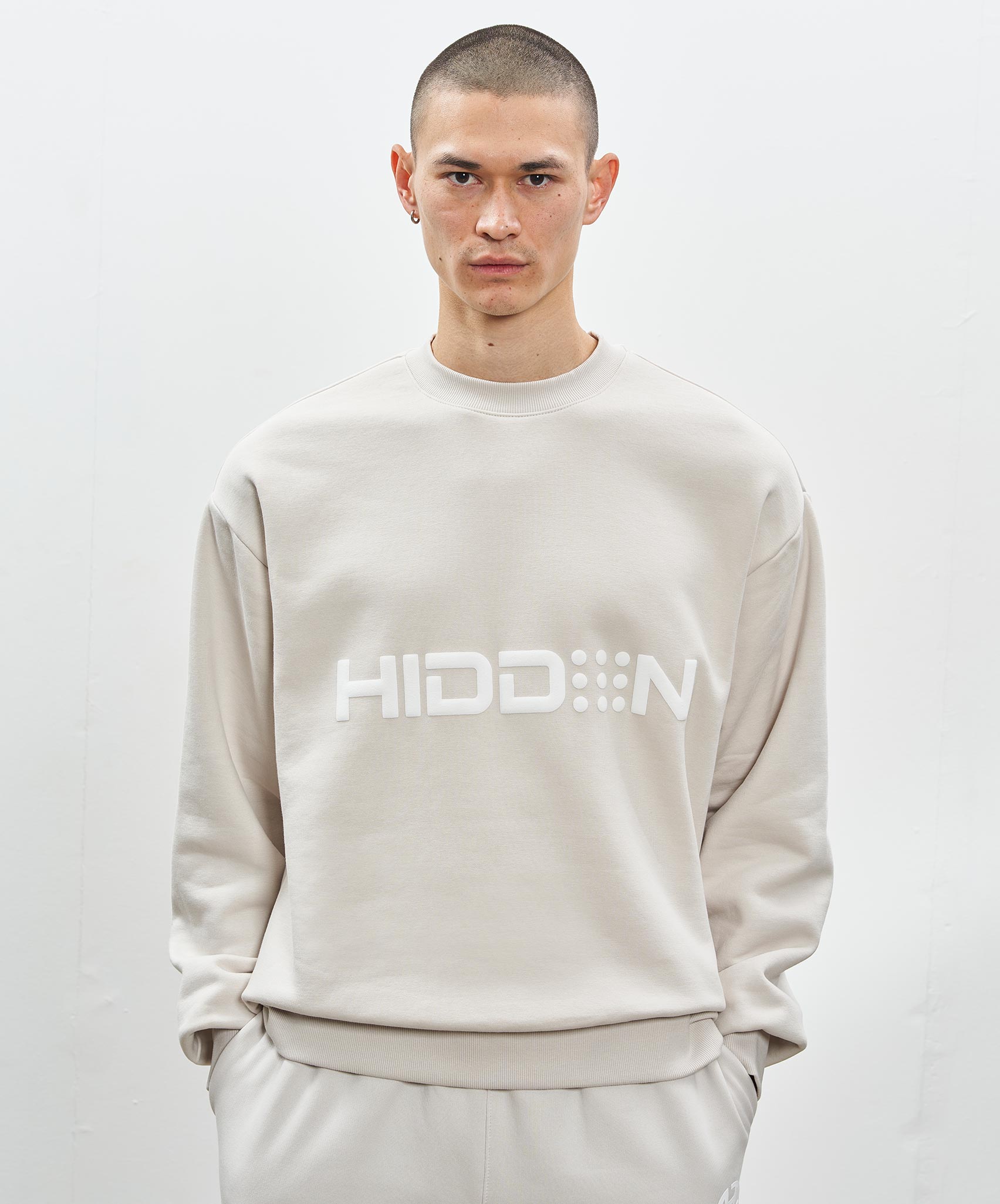 Ivory Hidden Hideout Large Logo Heavyweight Sweatshirt