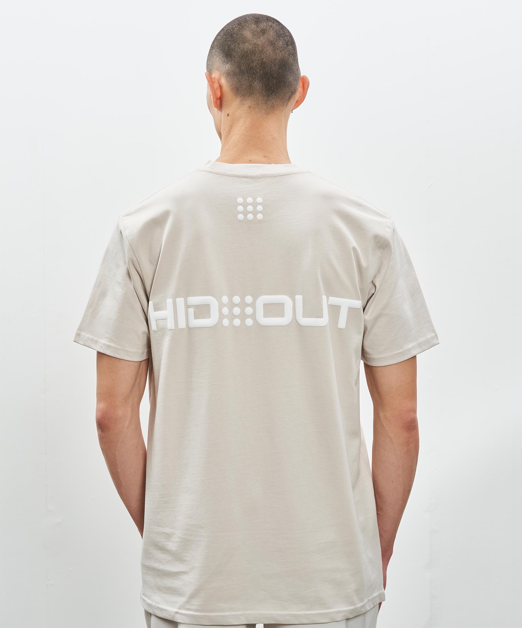 LARGE LOGO TEE - IVORY-RELAXED FIT