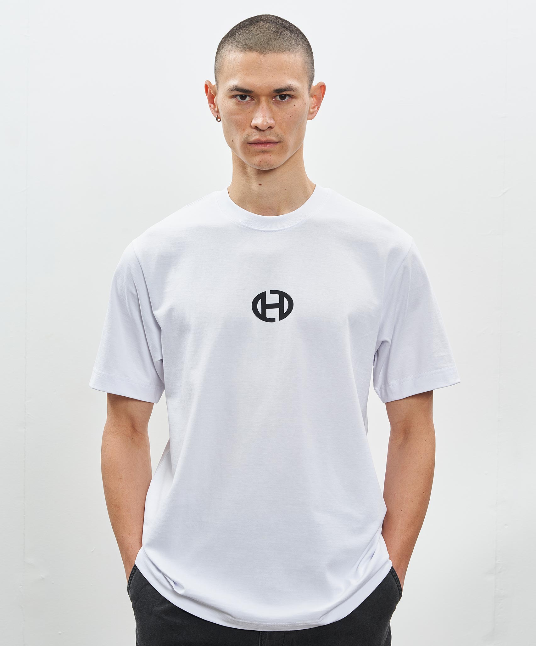 White Hidden Hideout Oval Heavyweight Tee