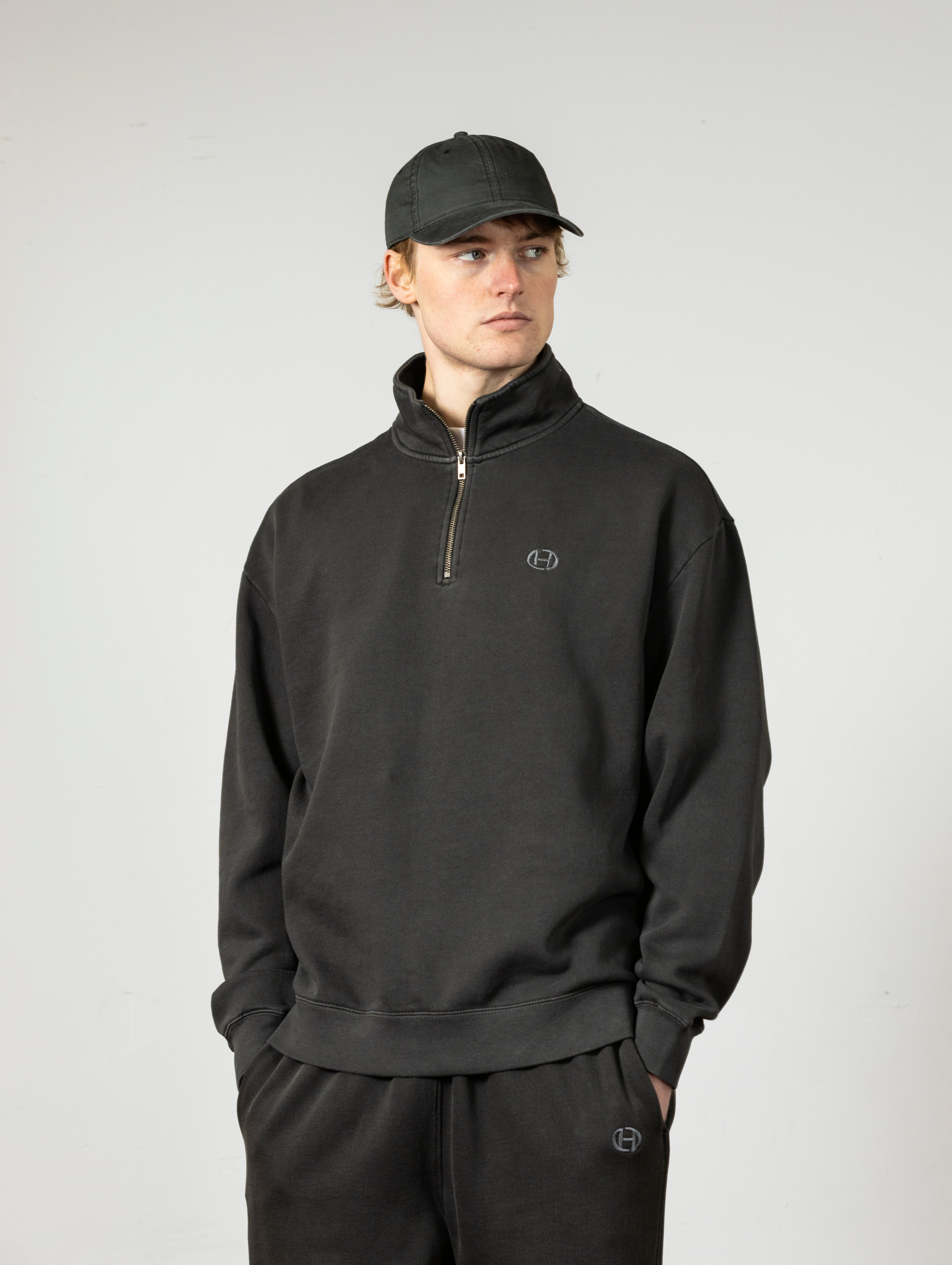 Mugdock 1/4 zip Black Vintage