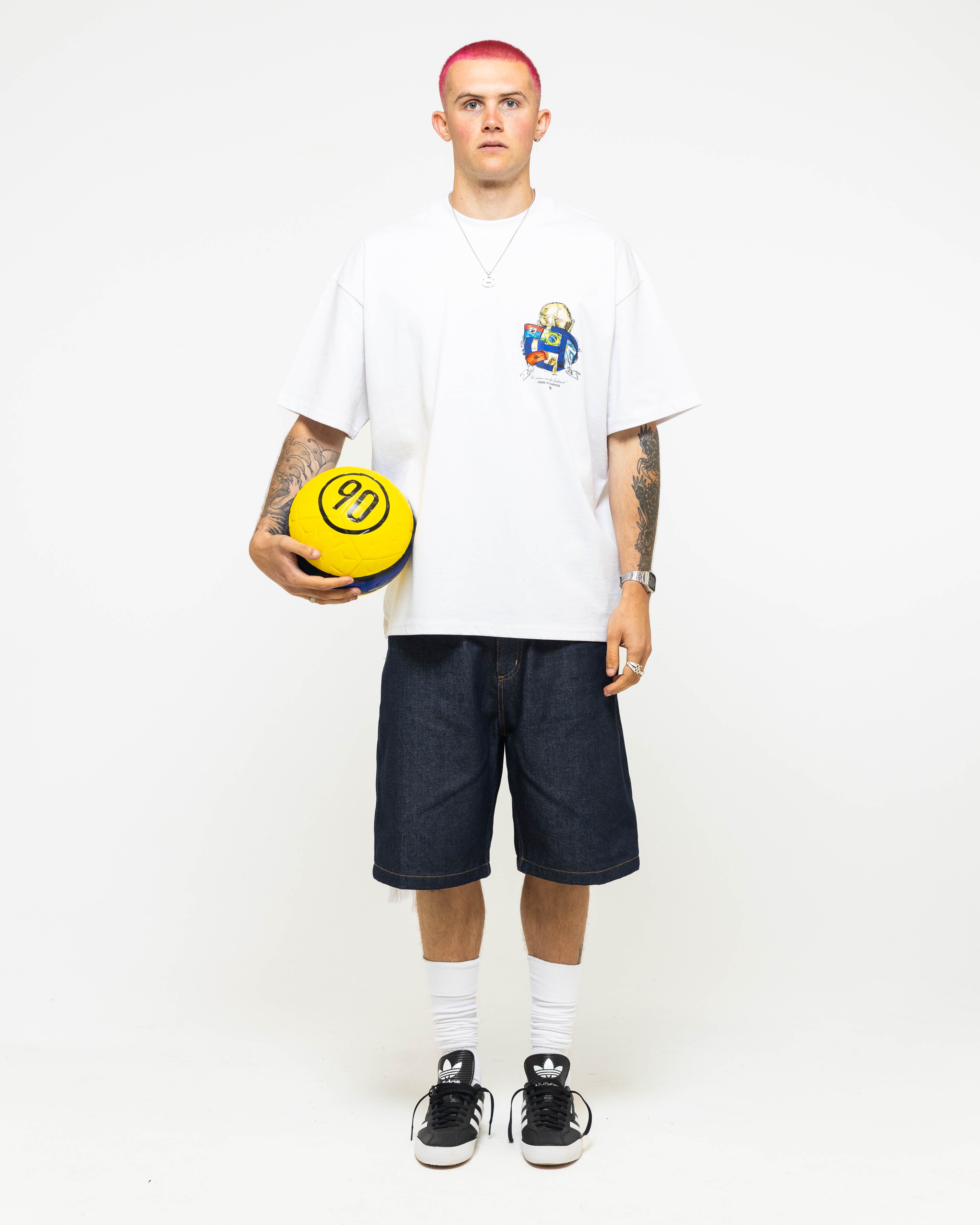 WC BANGER T-SHIRT -WHITE/BLUE