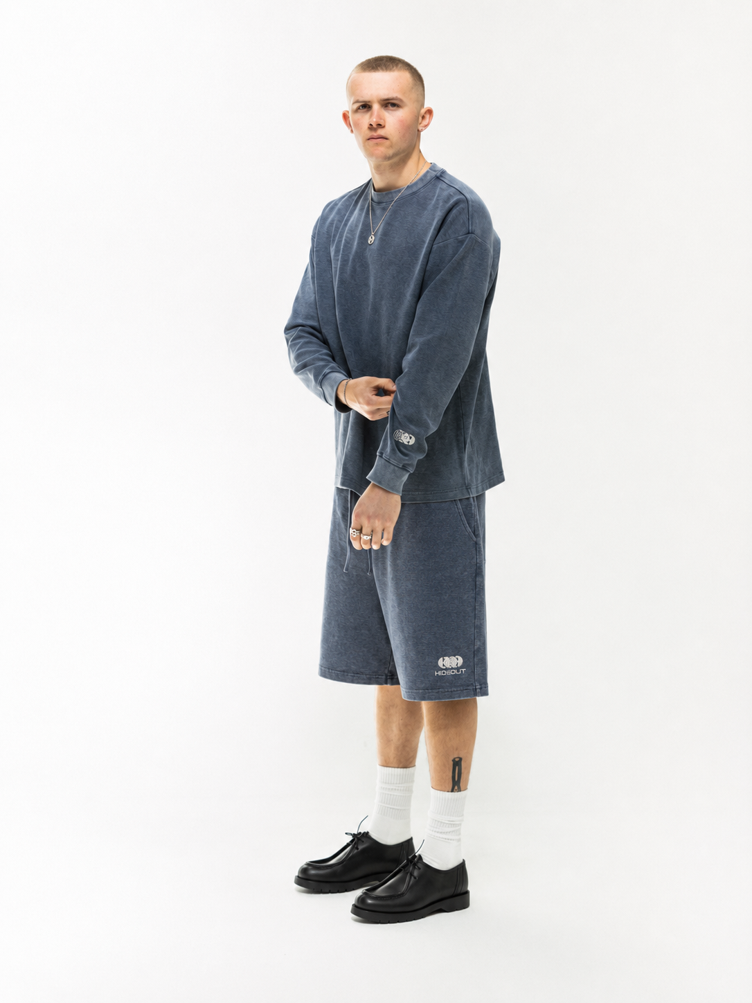 MATRIX WAFFLE L/S T-SHIRT-WASHED BLUE