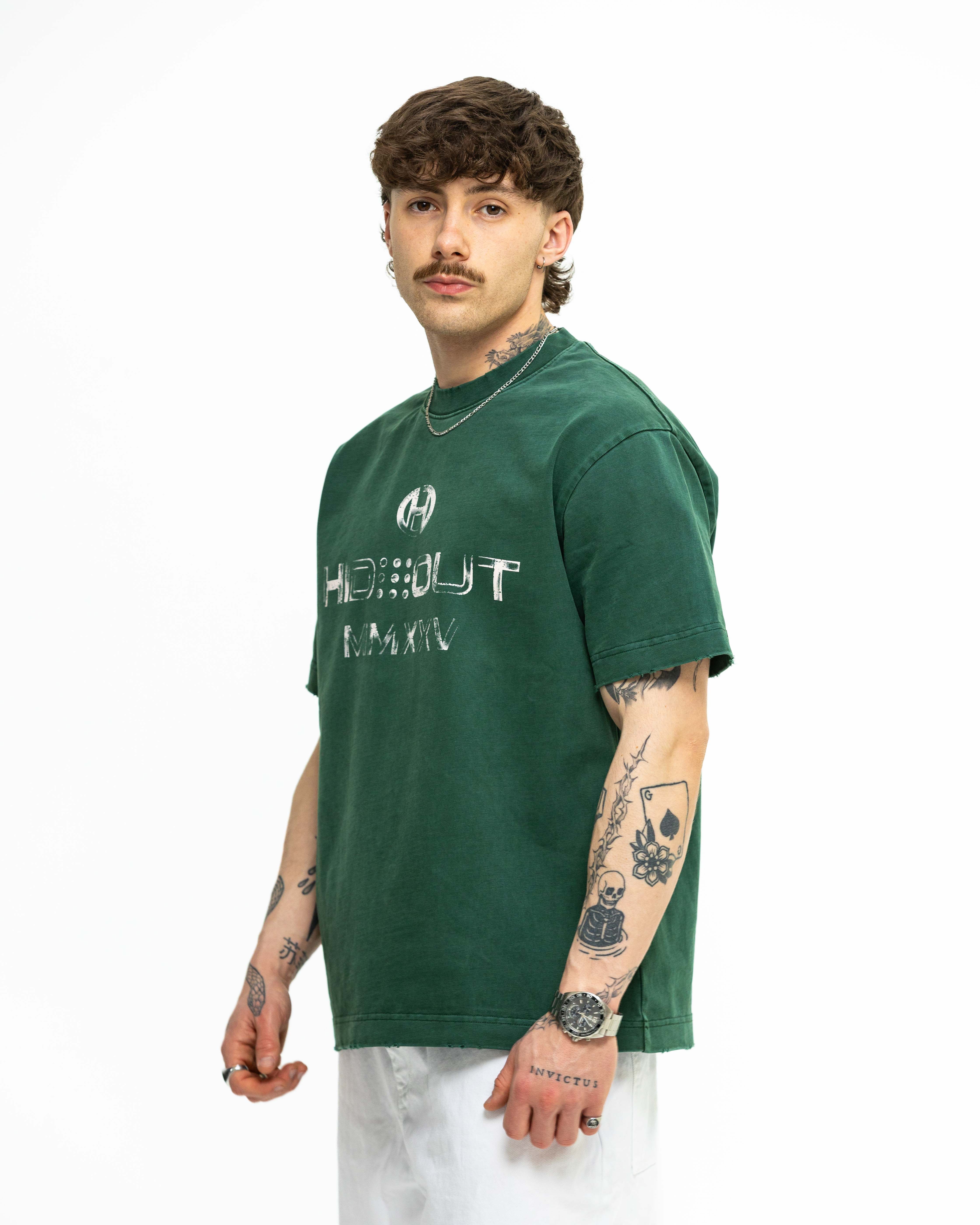 Hendrix T-shirt Vintage Pine/White