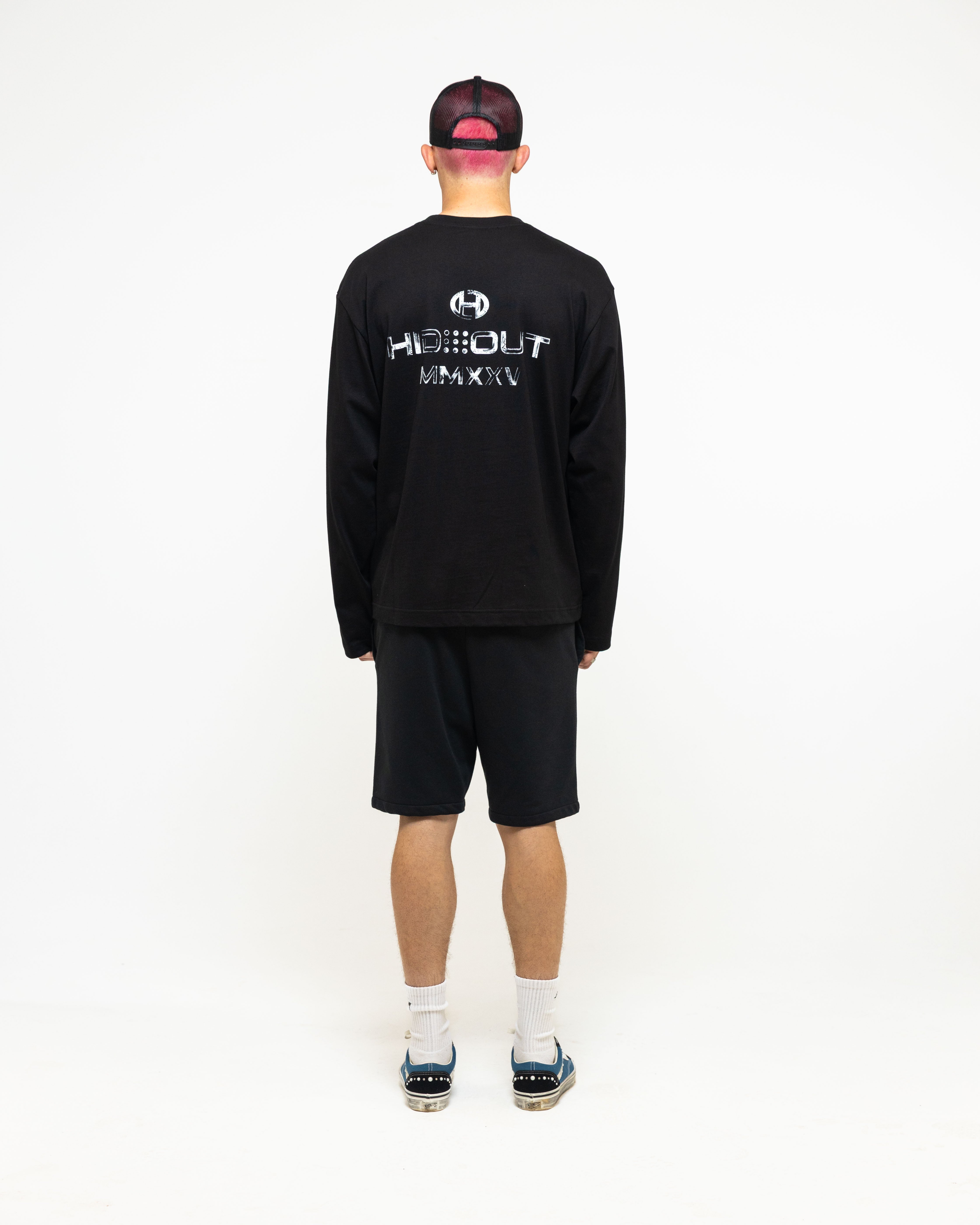 HENDRIX LONG SLEEVE TEE -BLACK