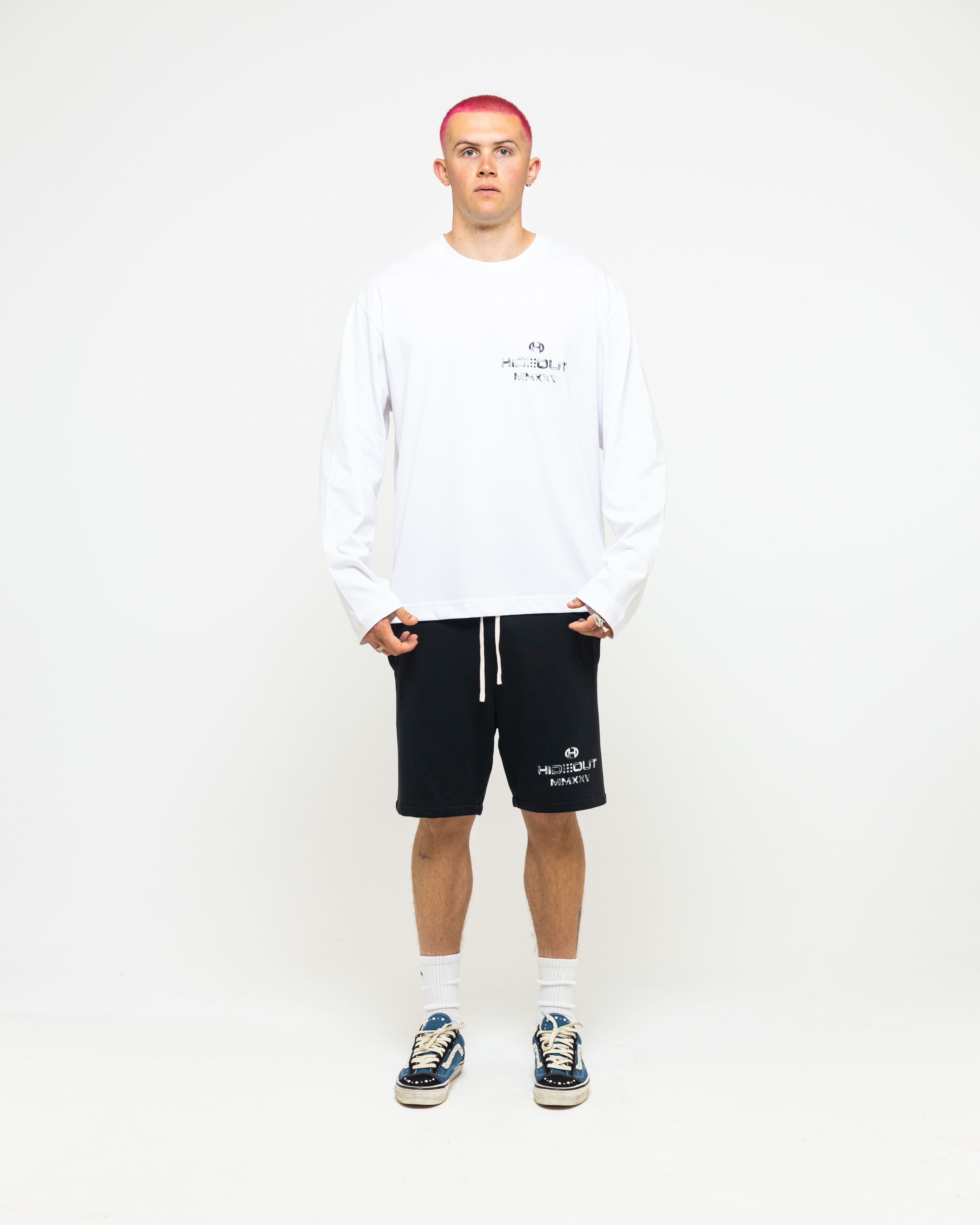 Hendrix long sleeve Tee-White