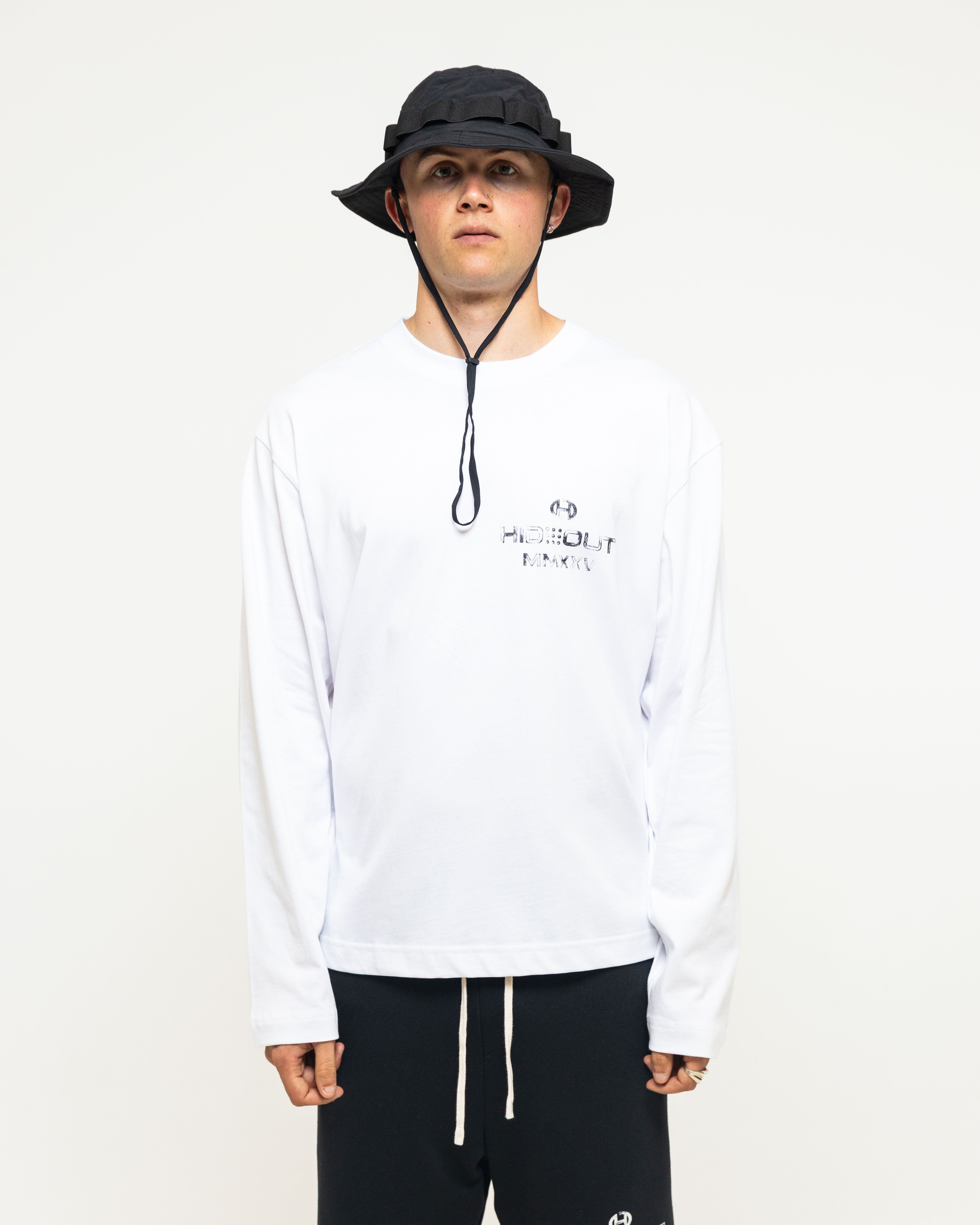 Hendrix long sleeve Tee-White