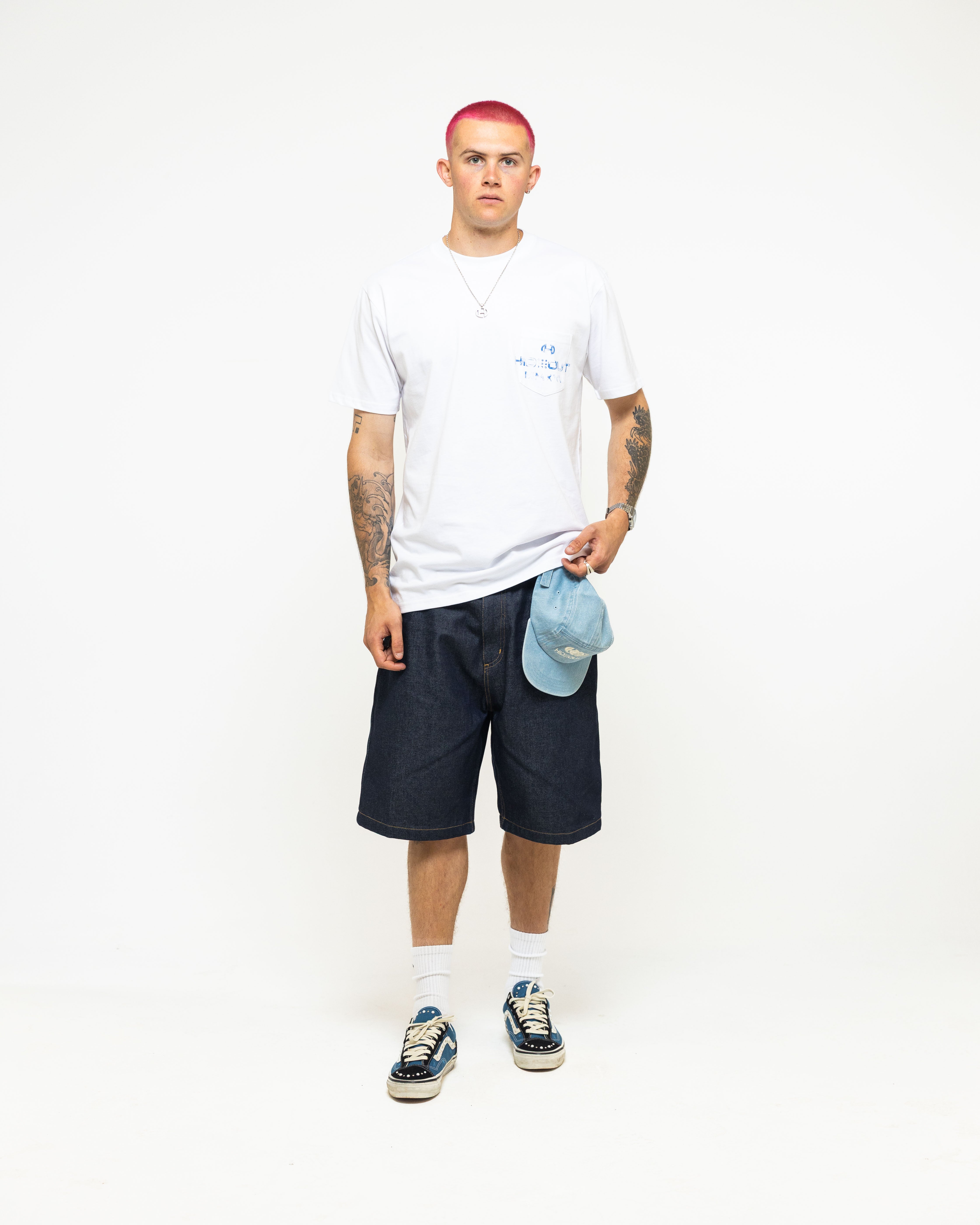 Hendrix pocket Tee-WHITE