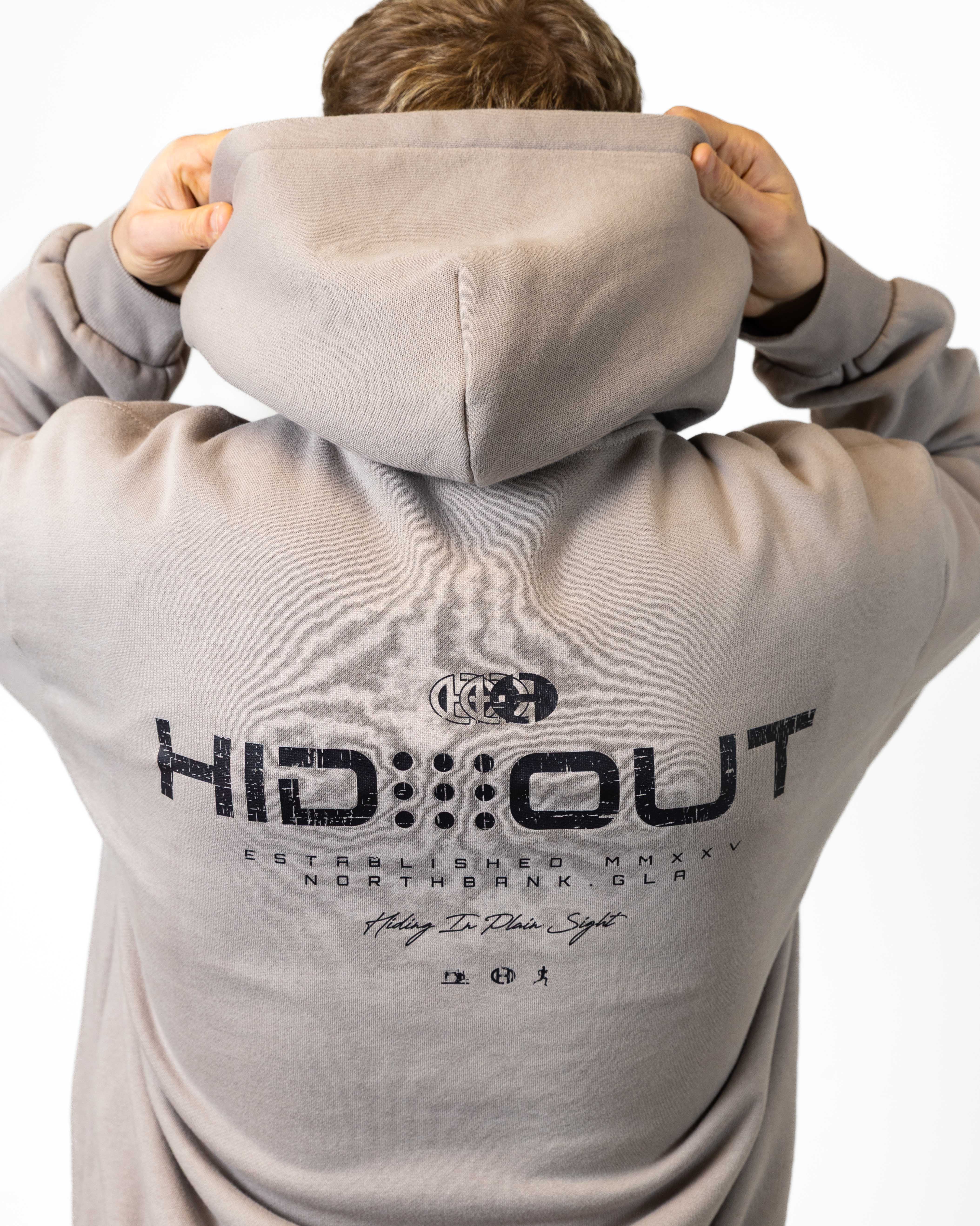 SINGER HOODY-Greige/Black - RELAXED FIT