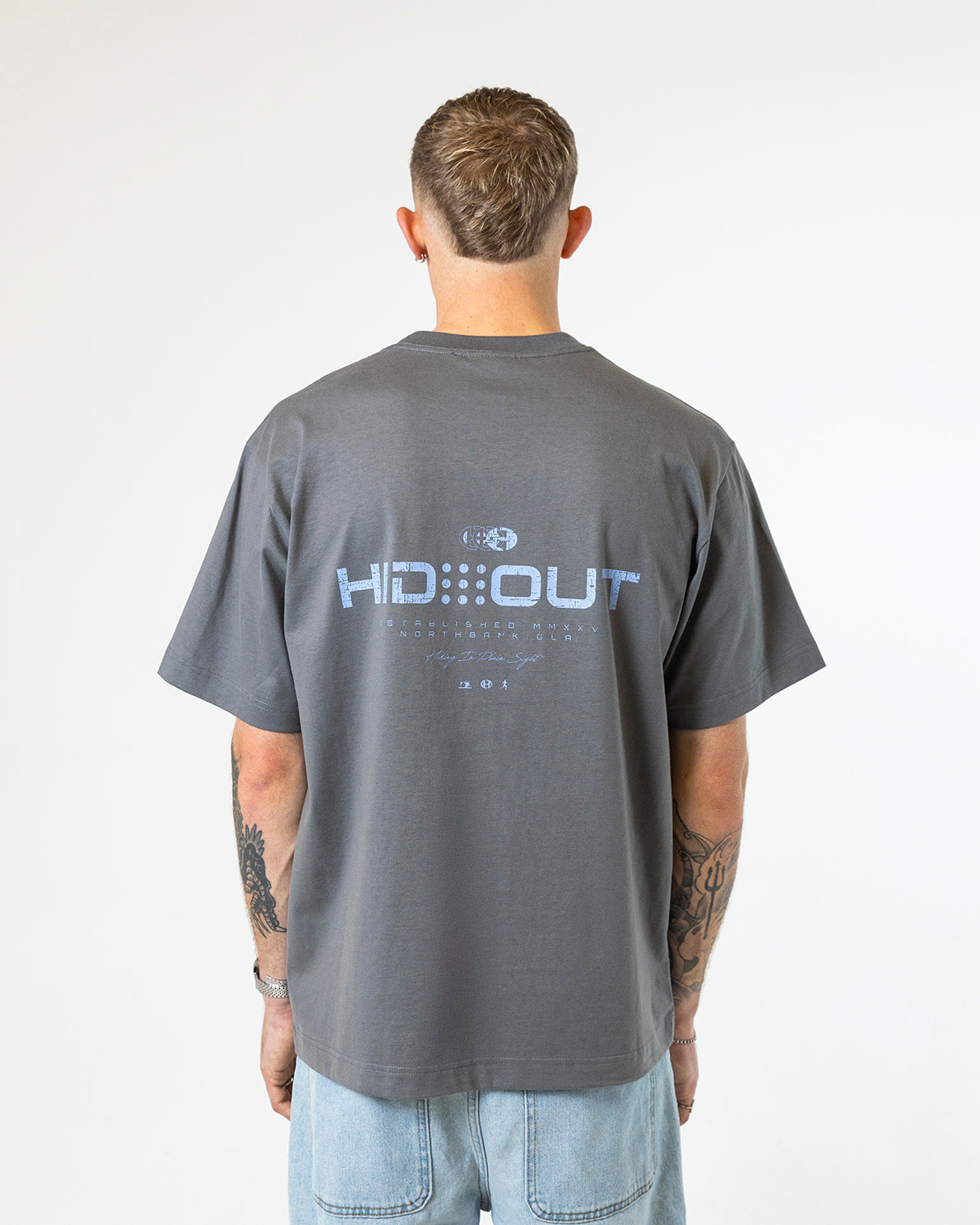 SINGER TEE -SHADOW/ICE  - BOXY FIT