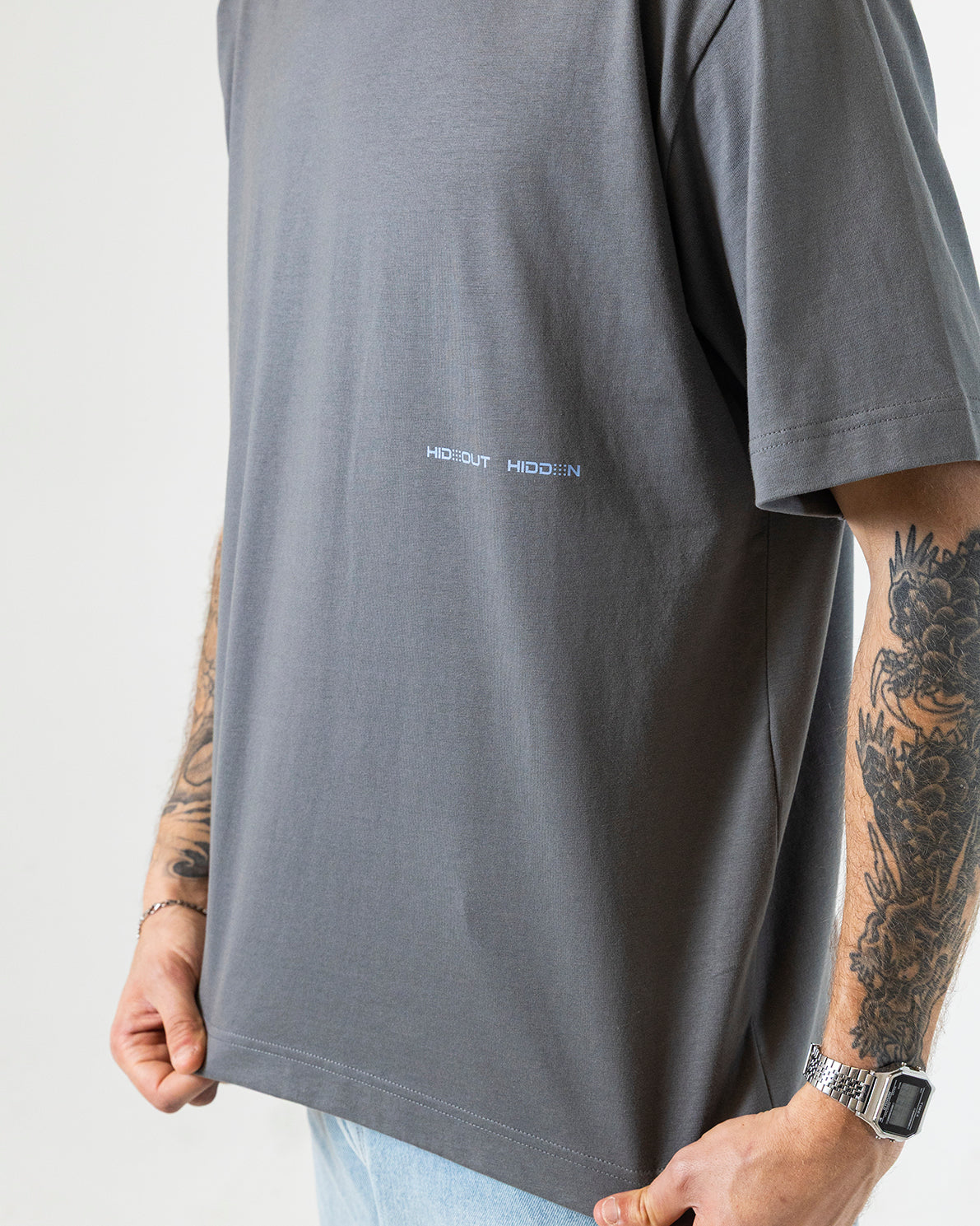 SINGER TEE -SHADOW/ICE  - BOXY FIT