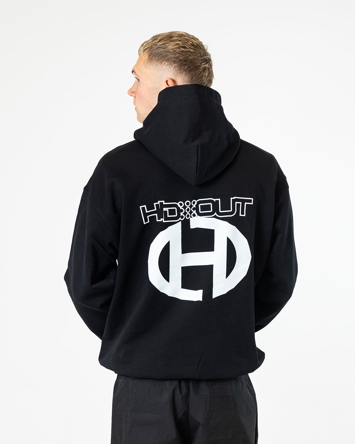 WONKY HOODY-BLACK/WHITE -RELAXED FIT