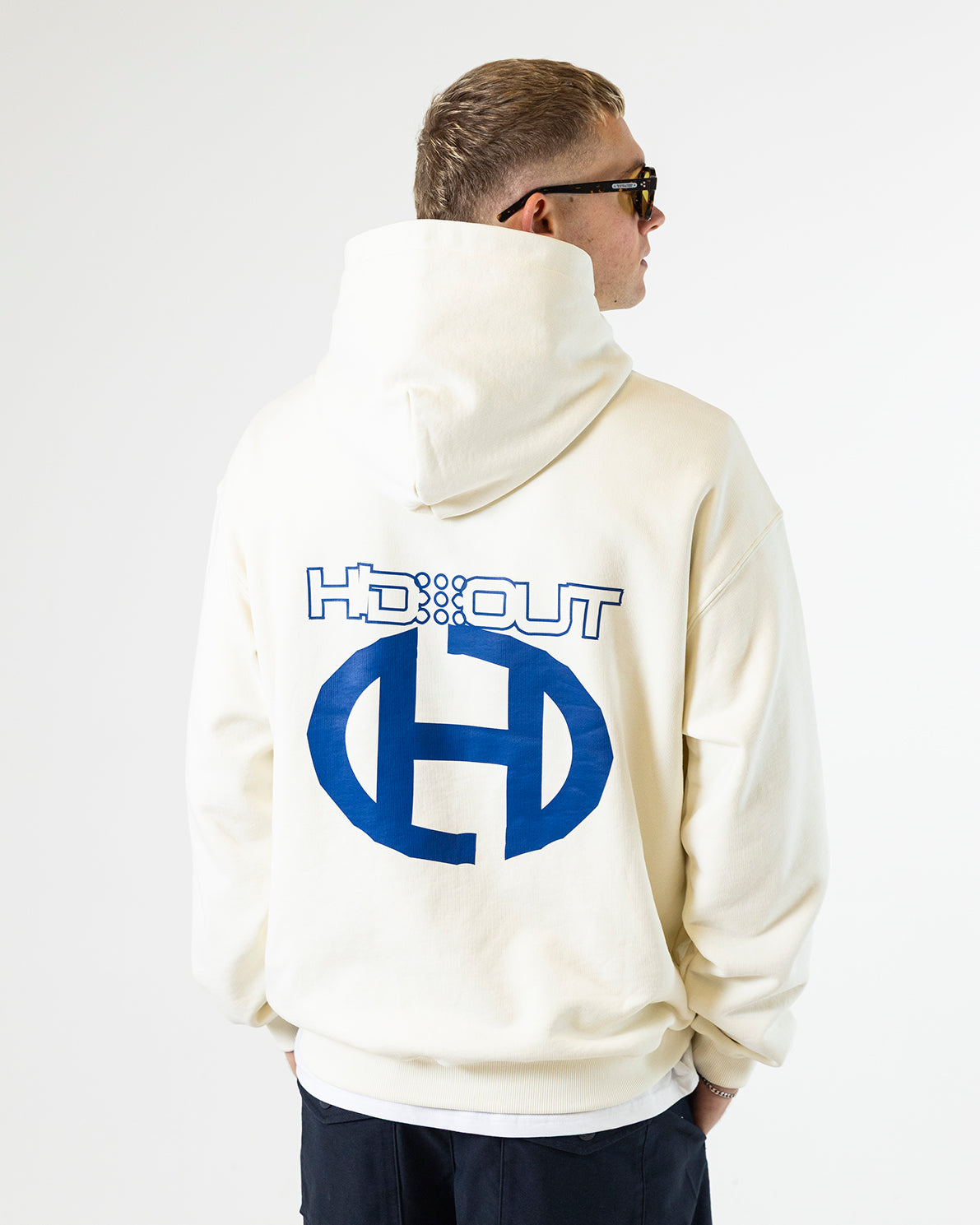 WONKY HOODY-NATURAL/PACIFIC BLUE-RELAXED FIT