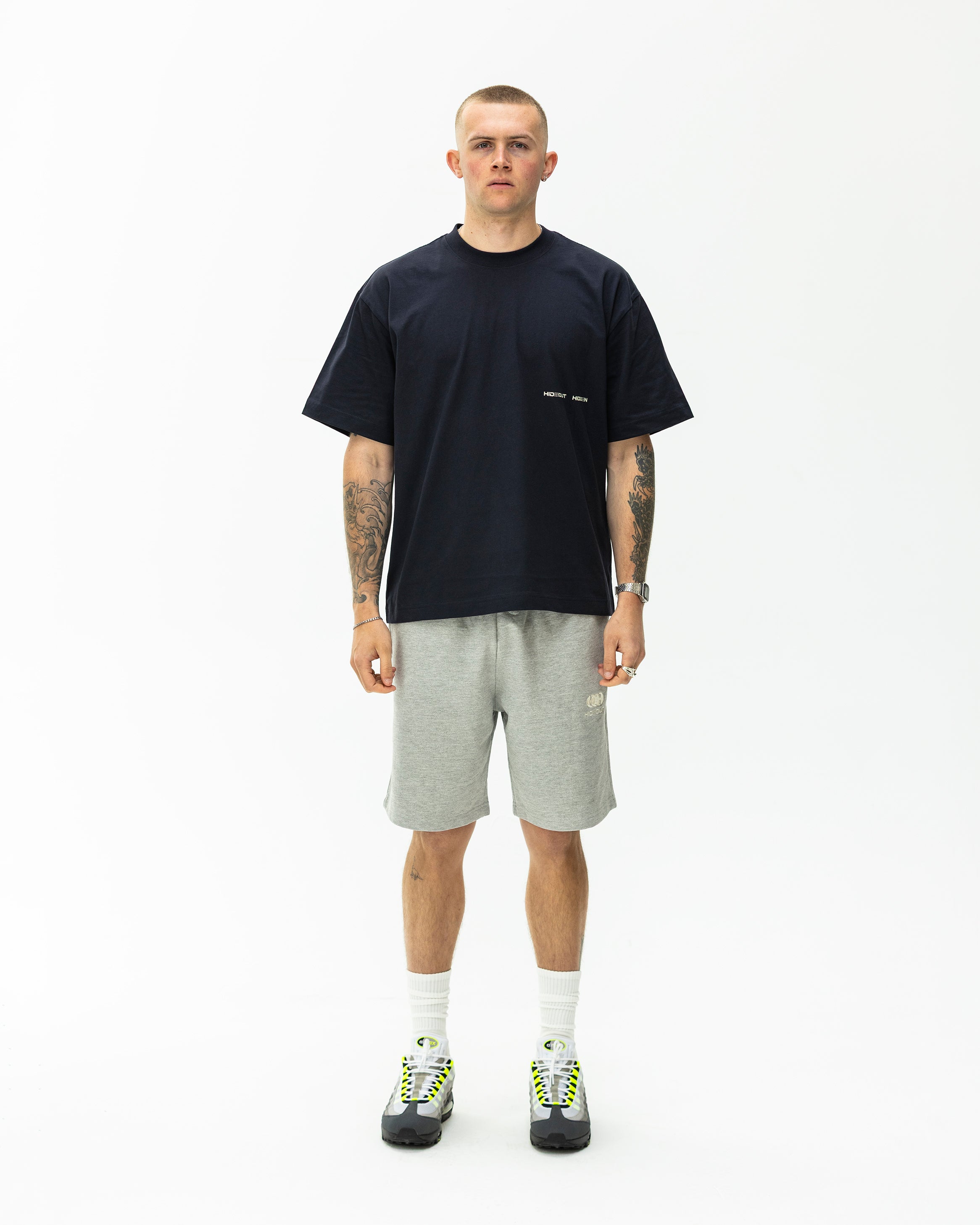 Hidden Hideout SINGER TEE -NAVY/LEMON