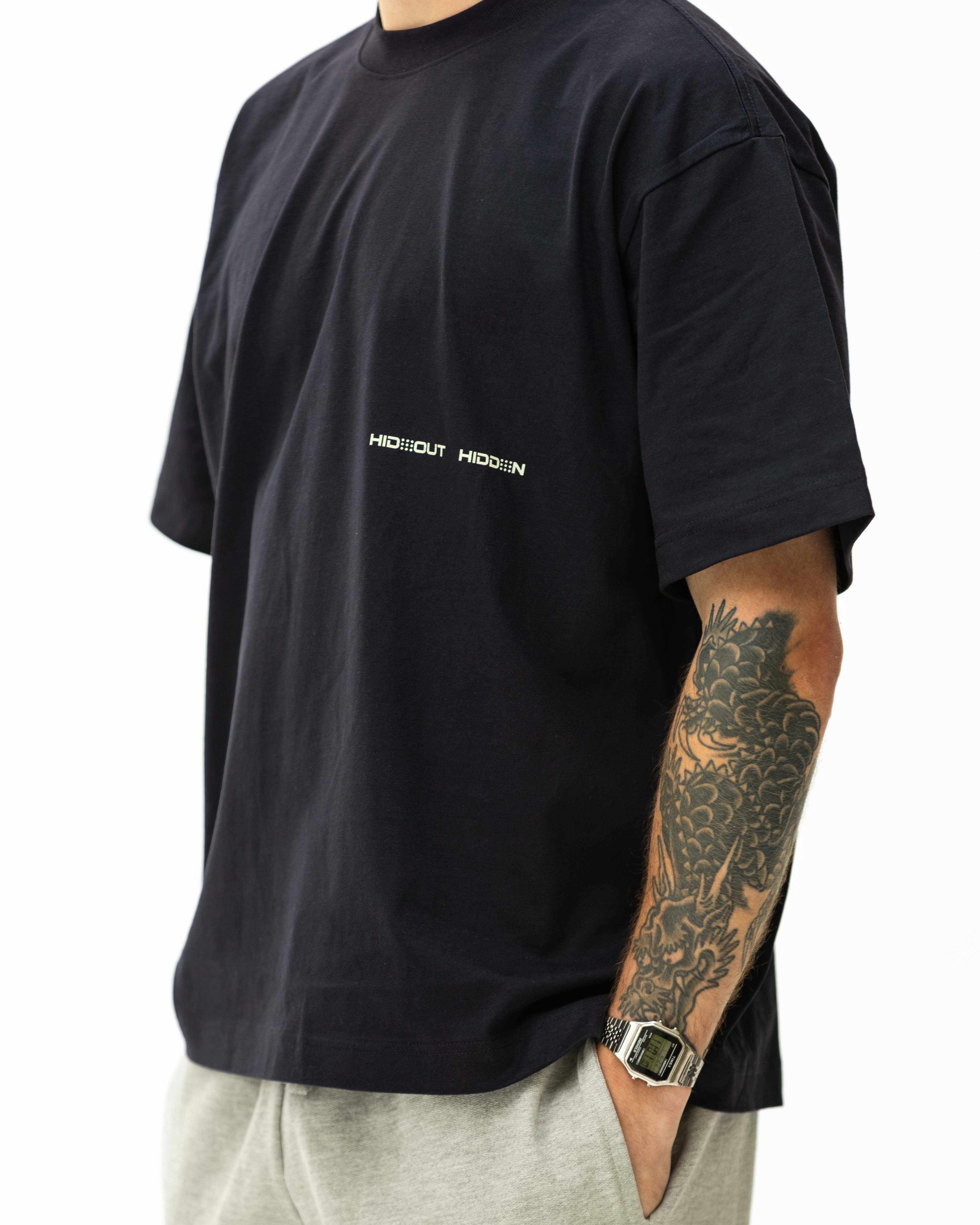 SINGER TEE -NAVY/LEMON