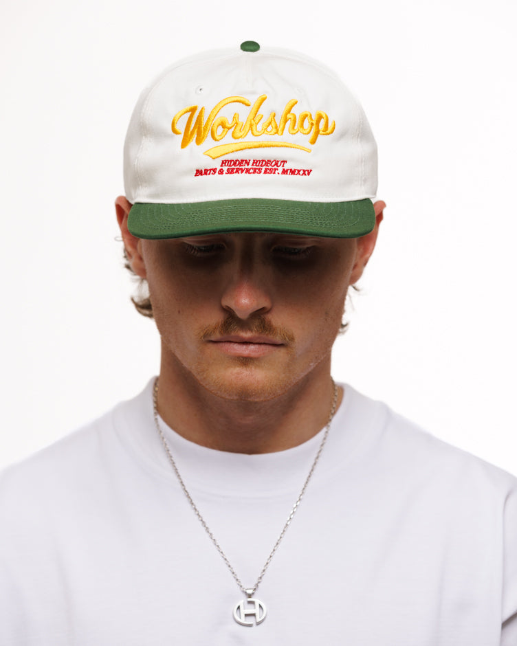 WORKSHOP 5 PANEL UNSTRUCTURED CAP-NATURAL/GOLD/FIELD GREEN